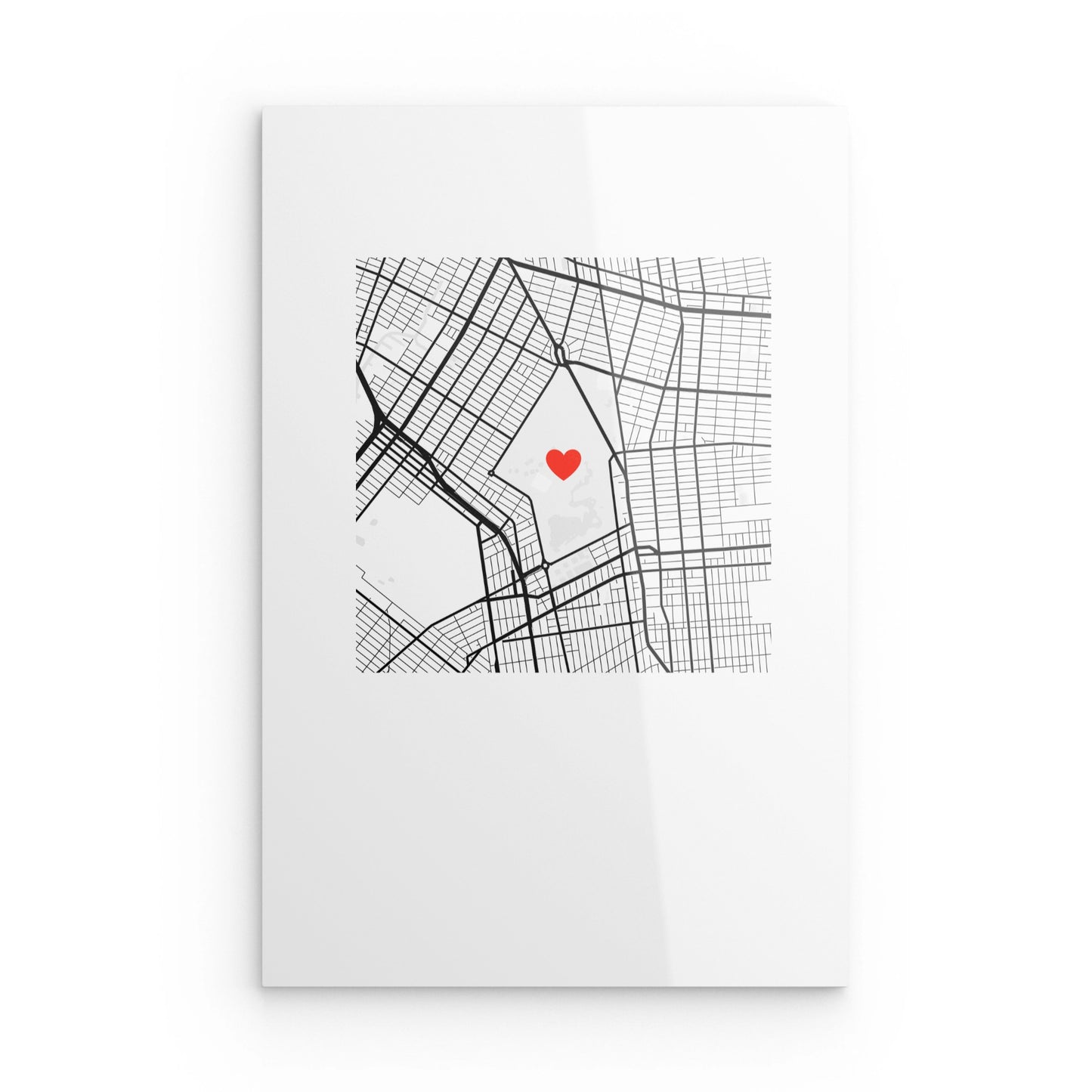 ALT_Unser erstes Date - Google Maps - Acryldruck auf Metall