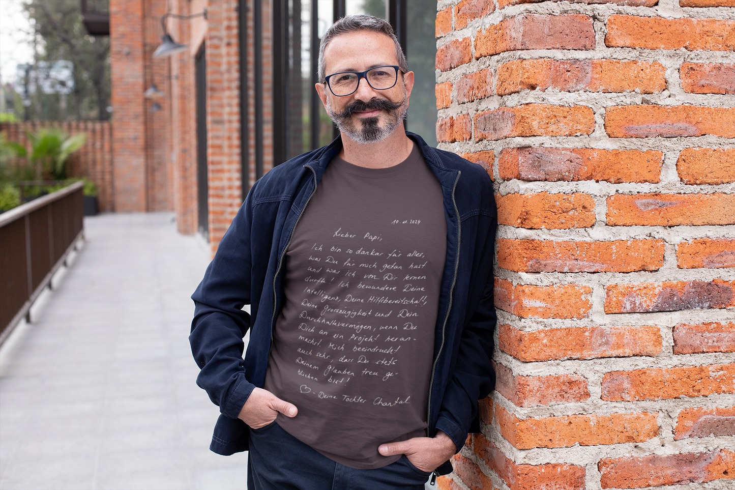 Herren / Unisex T-Shirt mit Kinderzeichnung, Text oder Design