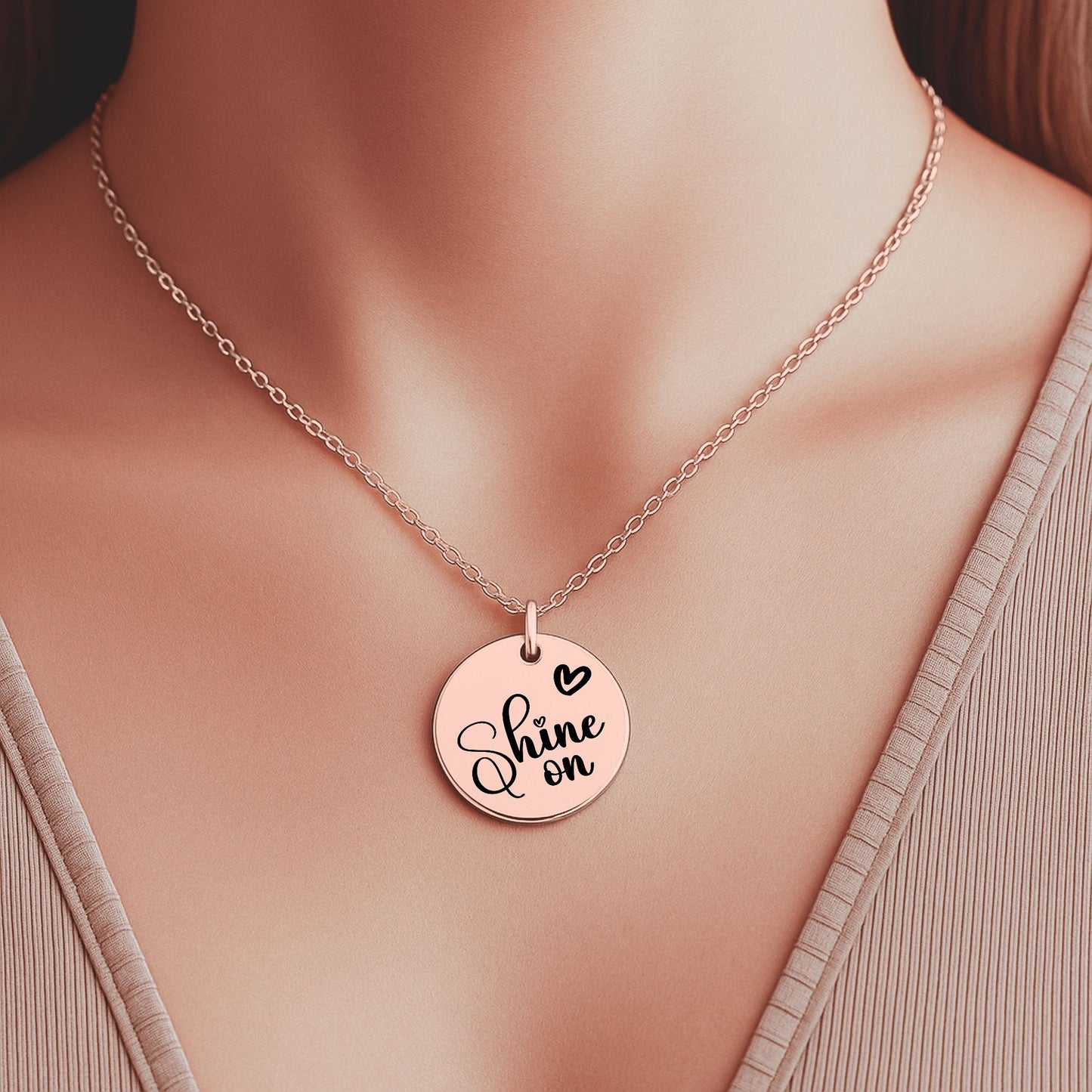 Coin Necklace With Birthstone