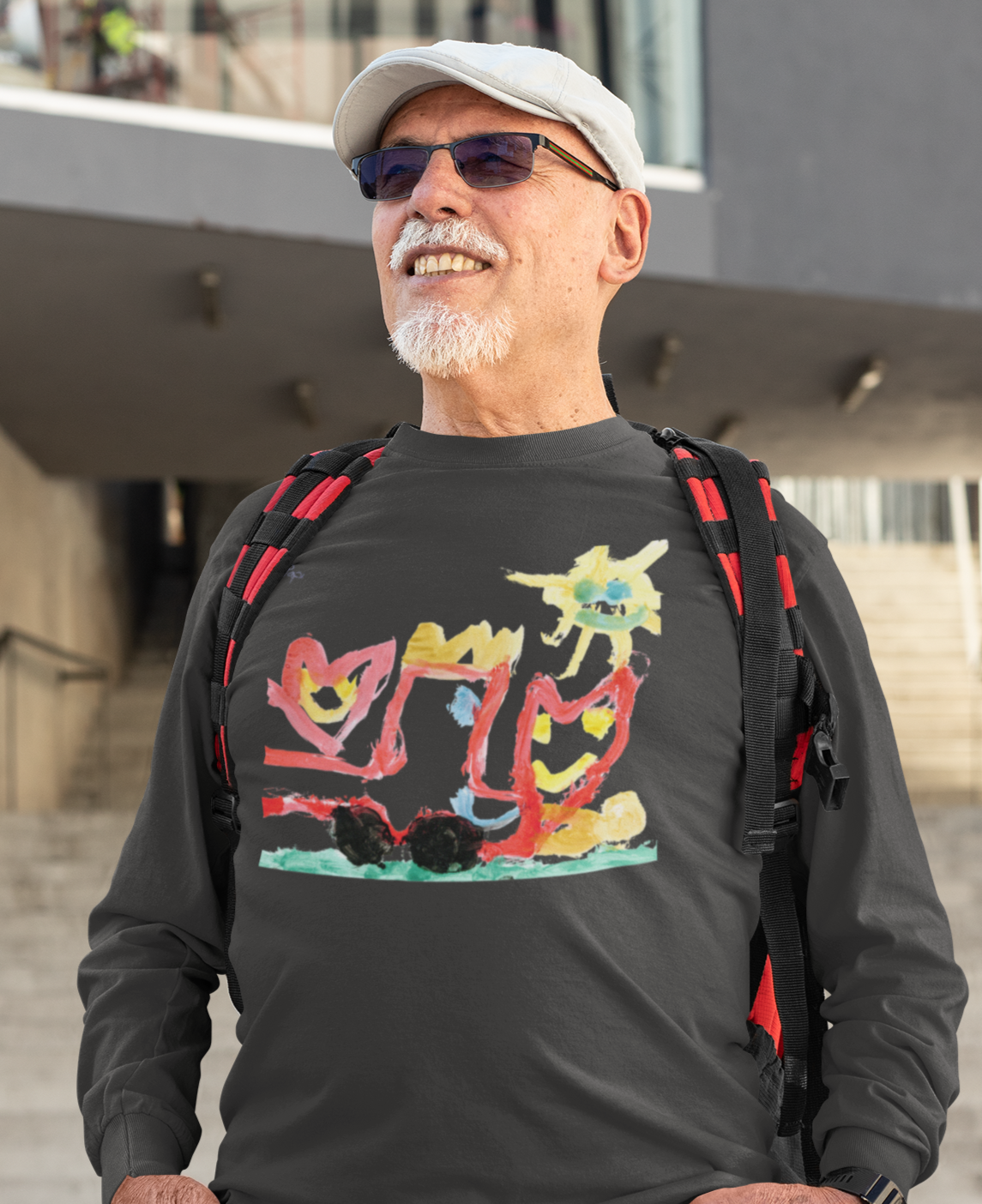 Herren / Unisex T-Shirt mit Kinderzeichnung, Text oder Design