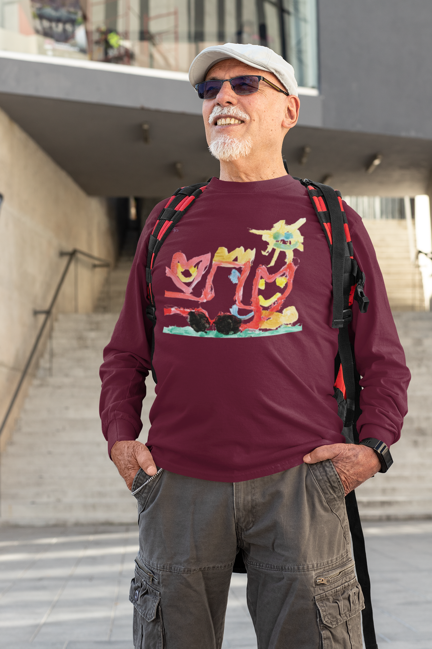 Herren / Unisex T-Shirt mit Kinderzeichnung, Text oder Design