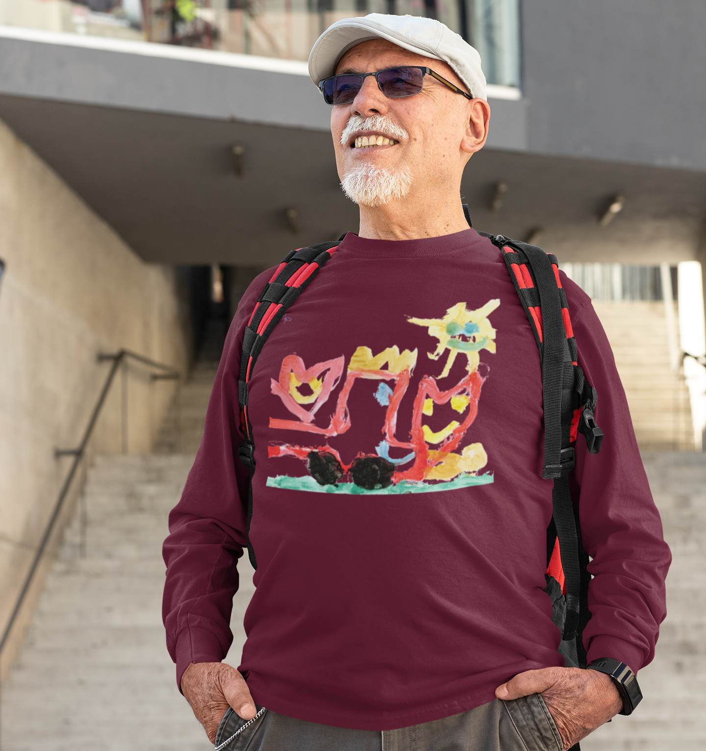 Herren / Unisex T-Shirt mit Kinderzeichnung, Text oder Design