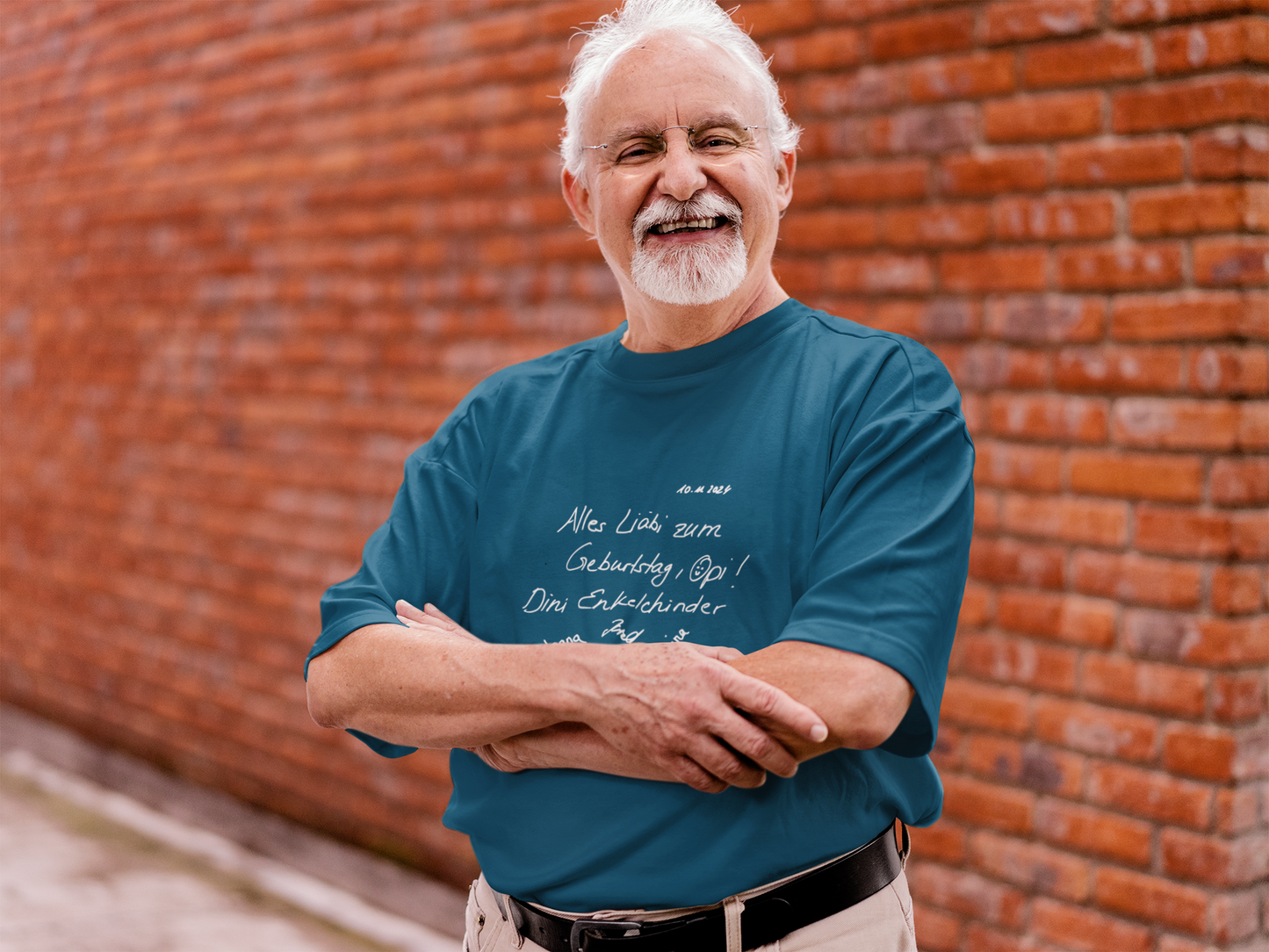 Herren / Unisex T-Shirt mit Kinderzeichnung, Text oder Design