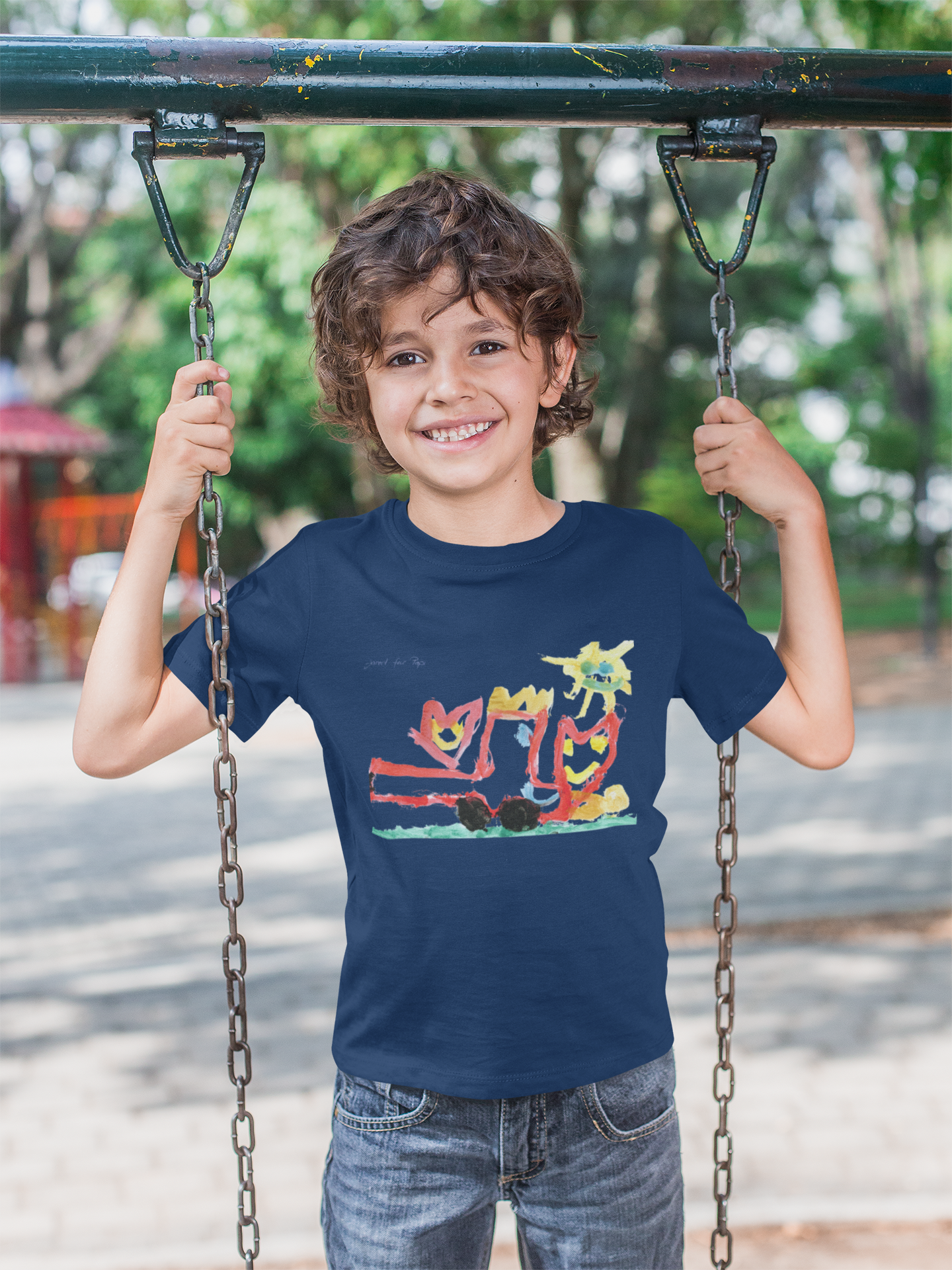 Kinder T-Shirt mit Kinderzeichnung, Text oder Design