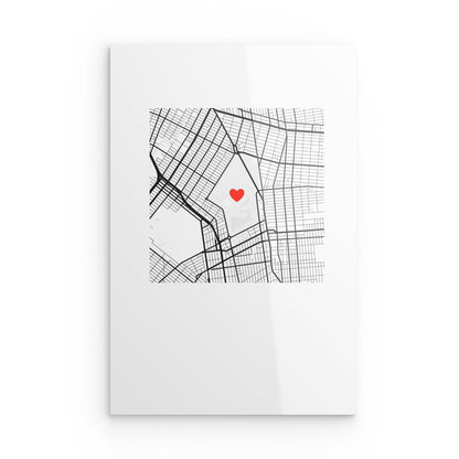ALT_Unser erstes Date - Google Maps - Acryldruck auf Metall