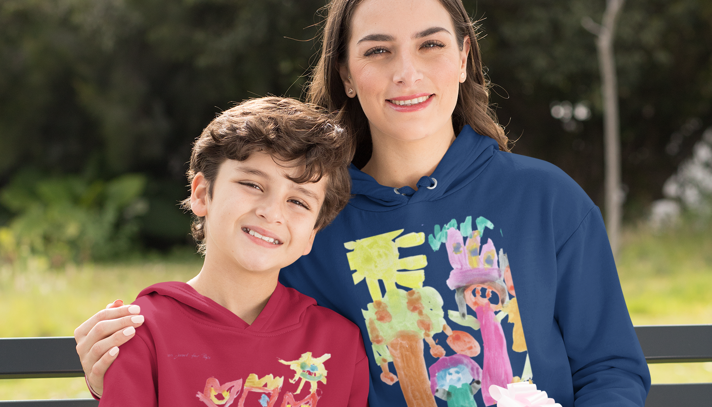 Kinder T-Shirt mit Kinderzeichnung, Text oder Design