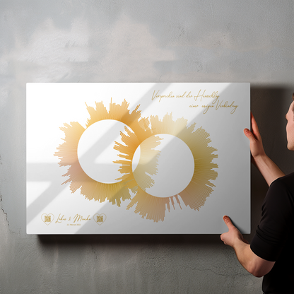 Soundwave Art, Audio vom Ehegelübdnis, Hochzeitsgeschenk - Acrylprint auf Metall