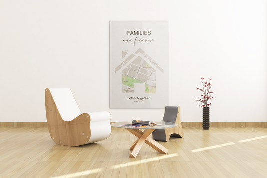 Zuhause ist, wo Du bist - Google Maps - Acrylprint auf Metall