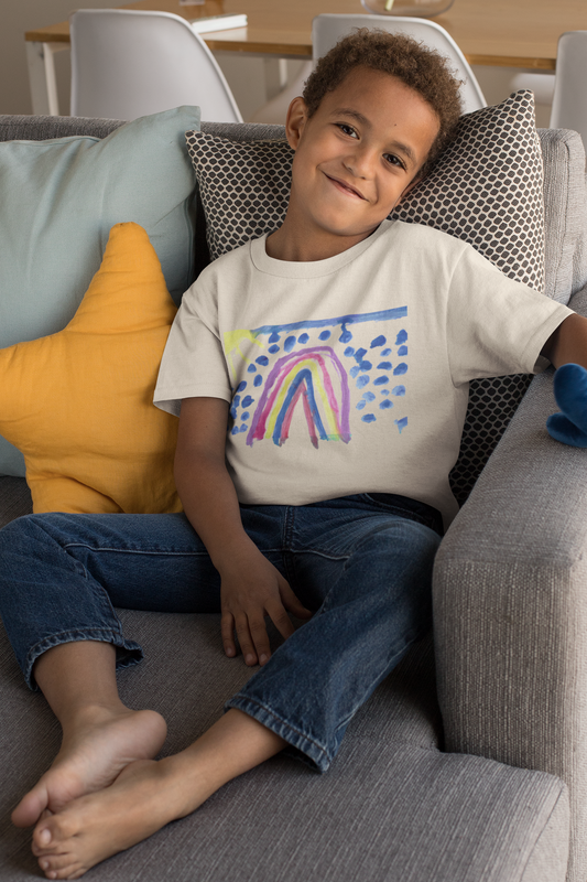 Kinder T-Shirt mit Kinderzeichnung, Text oder Design