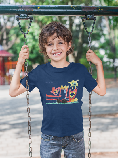 Kinder T-Shirt mit Kinderzeichnung, Text oder Design
